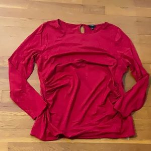 Red long sleeve top